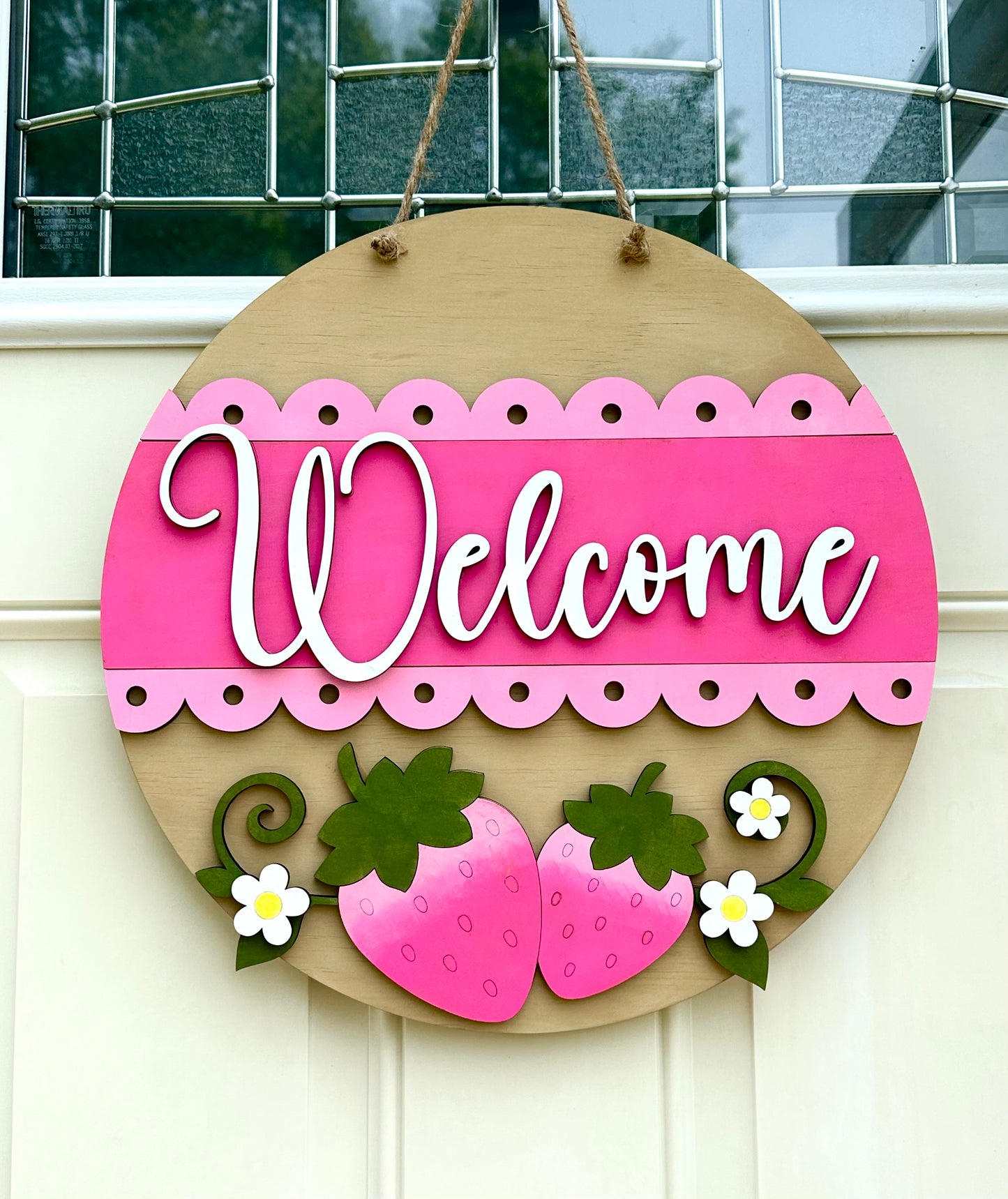 Strawberry Welcome Door Hanger