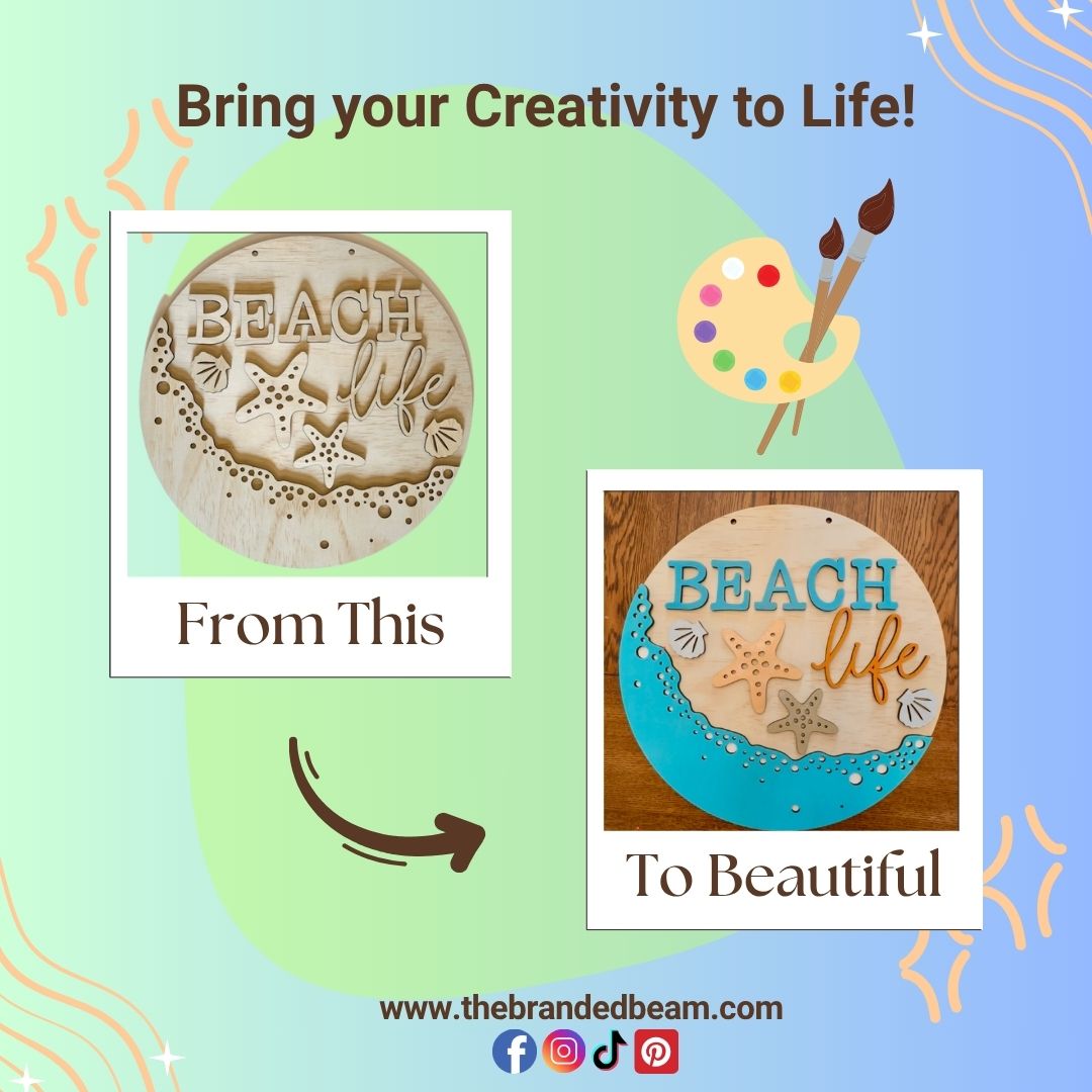 Beach Life Door Hanger DIY Kit