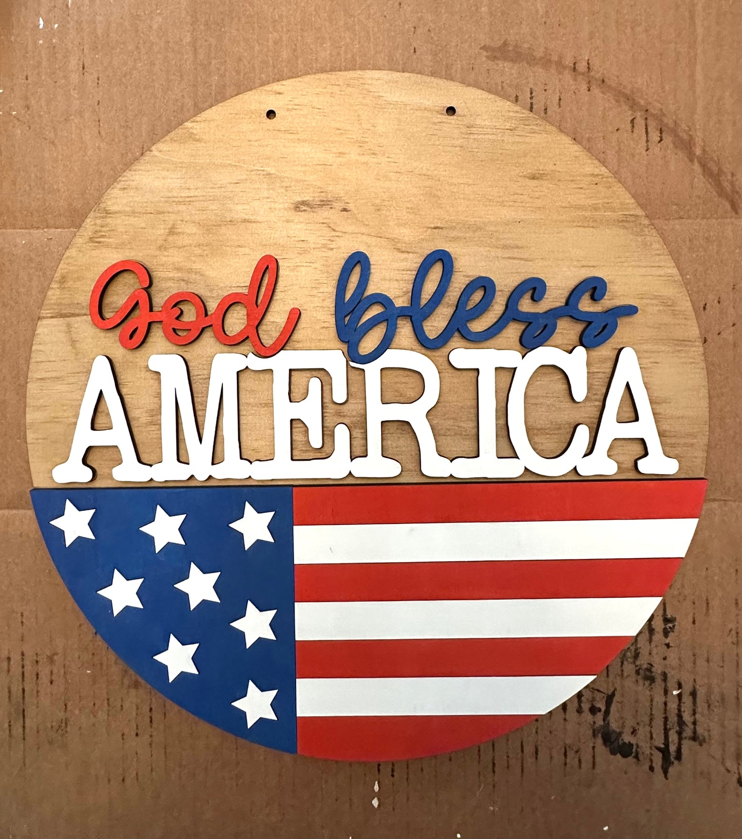 DIY Patriotic Door Hanger Kit –God Bless America