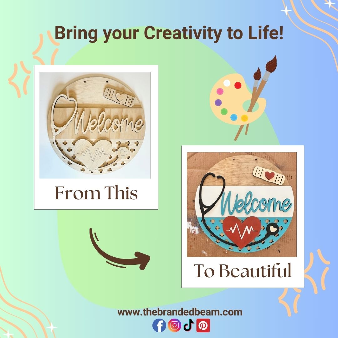 Healthcare Welcome DIY Door Hanger Kit