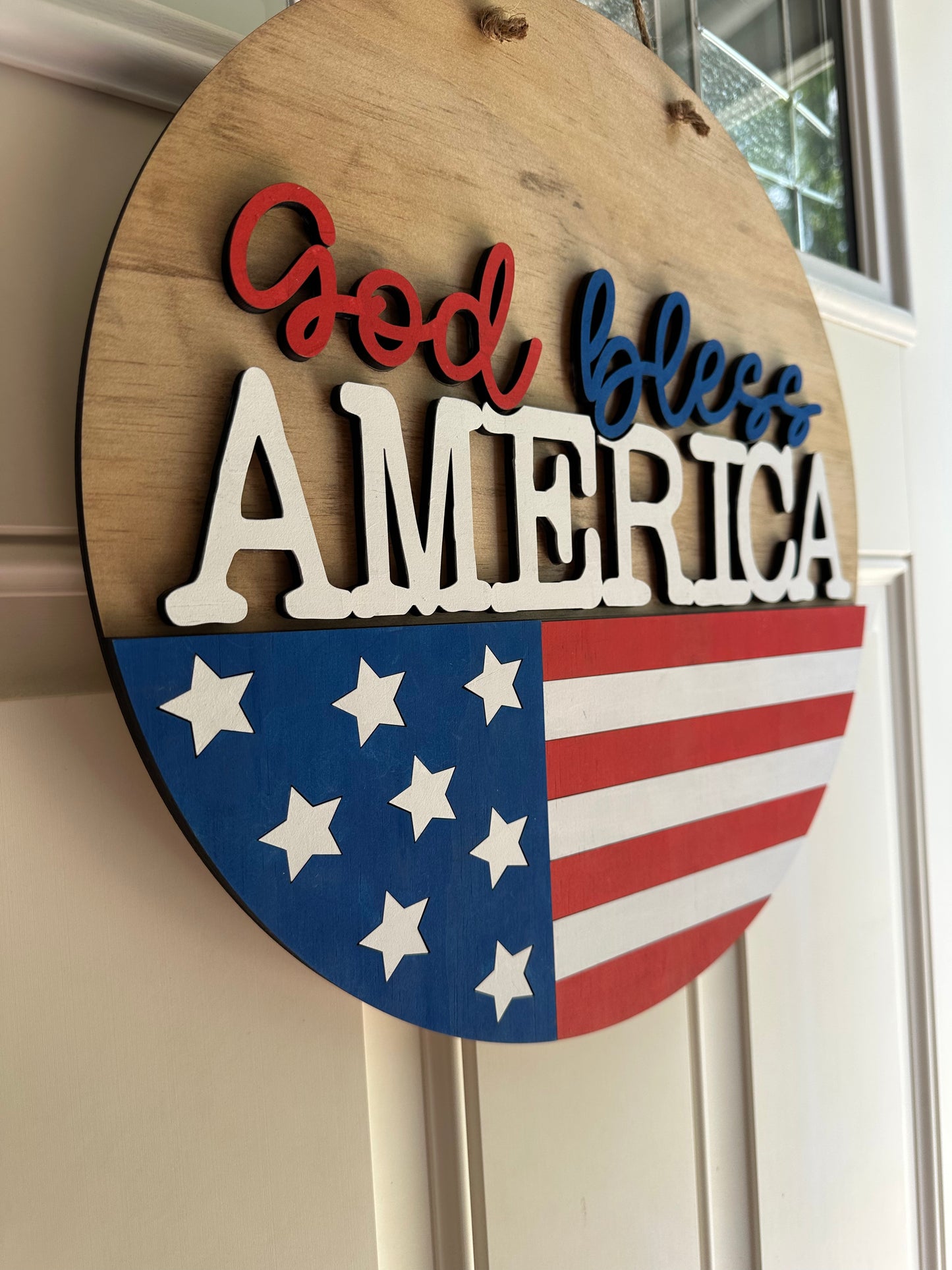 DIY Patriotic Door Hanger Kit –God Bless America