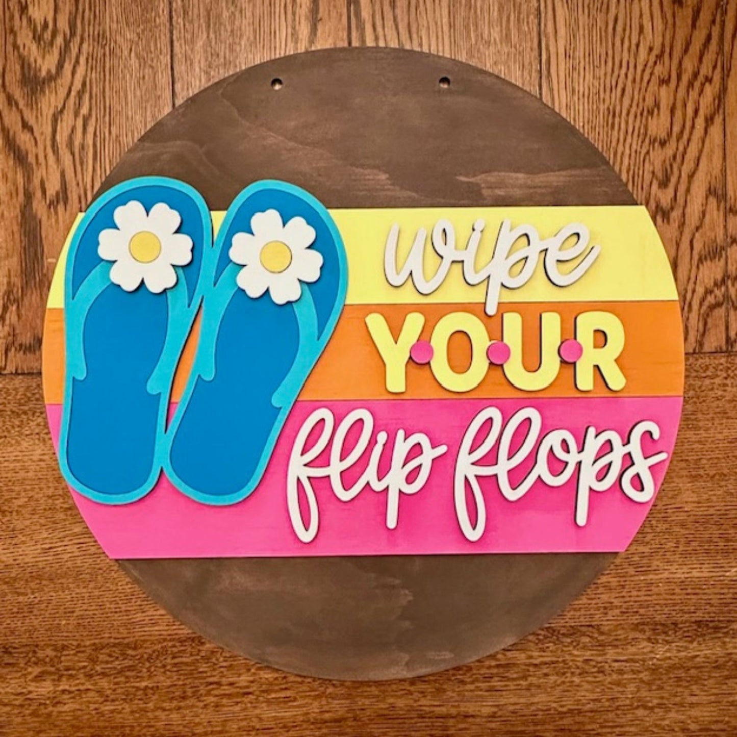 Wipe Your Flip Flops DIY Door Hanger Kit