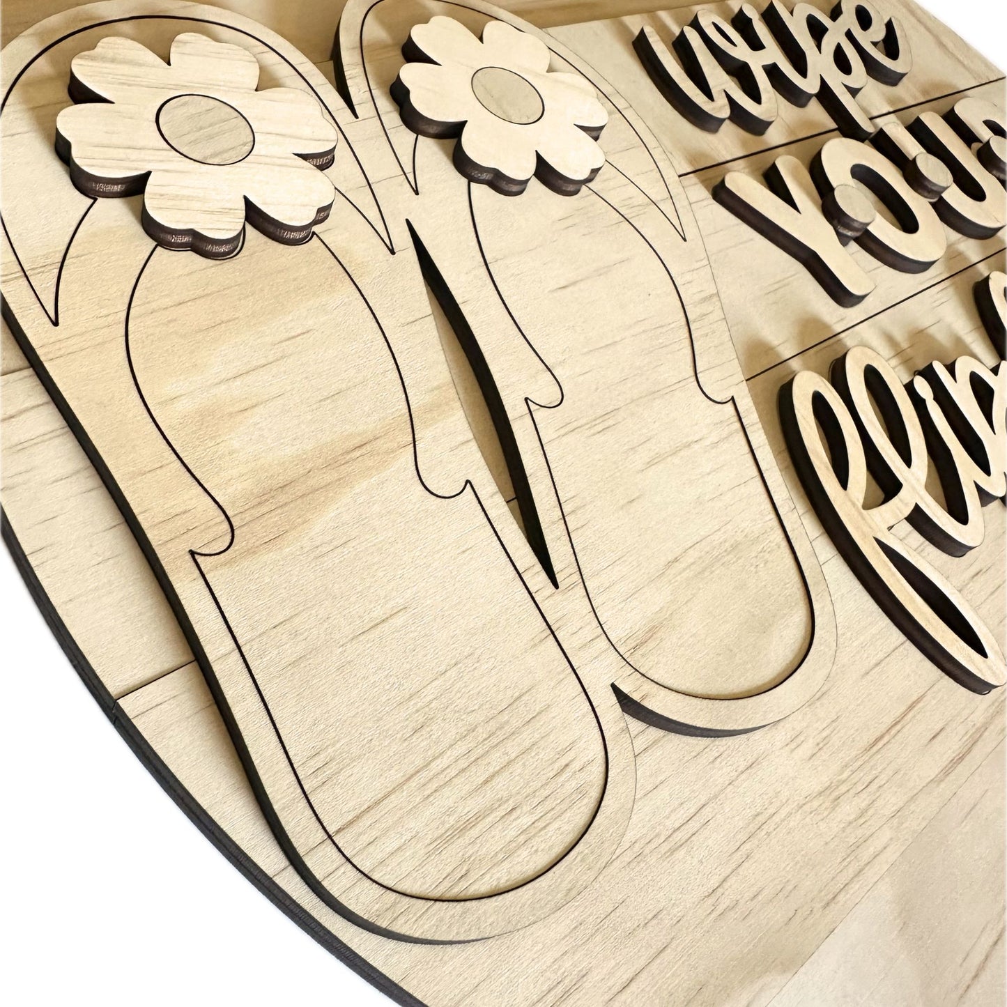 Wipe Your Flip Flops DIY Door Hanger Kit