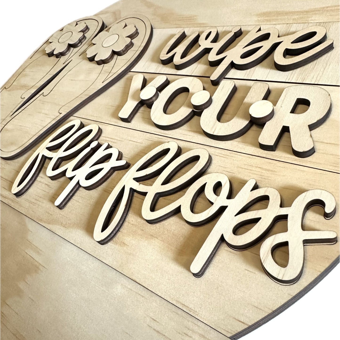 Wipe Your Flip Flops DIY Door Hanger Kit